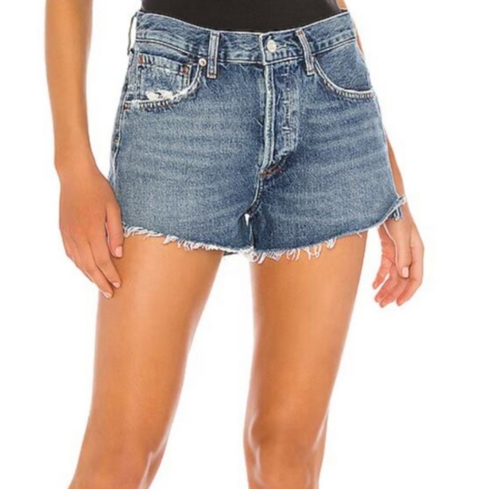 Agolde Parker Vintage Cut Off Short In Lowkey